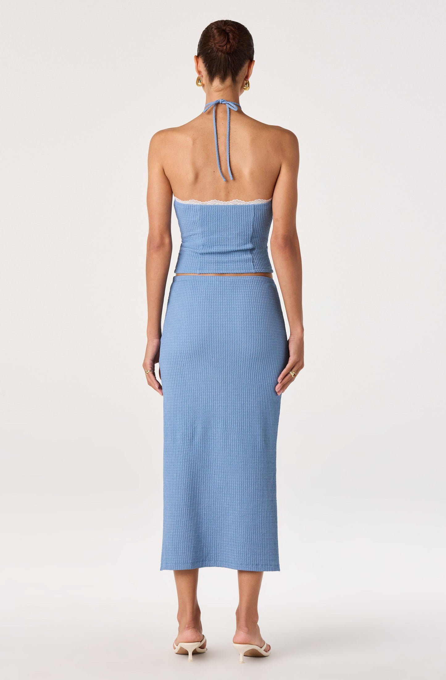 Milana Lace Trim Halter Top