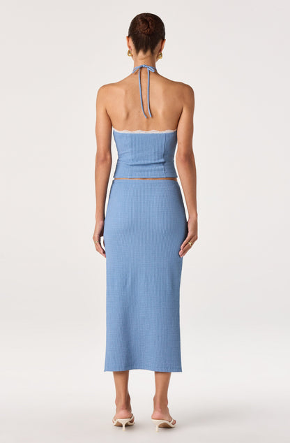 Milana Lace Trim Halter Top