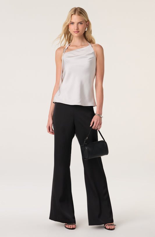 Variel Satin Halter Top