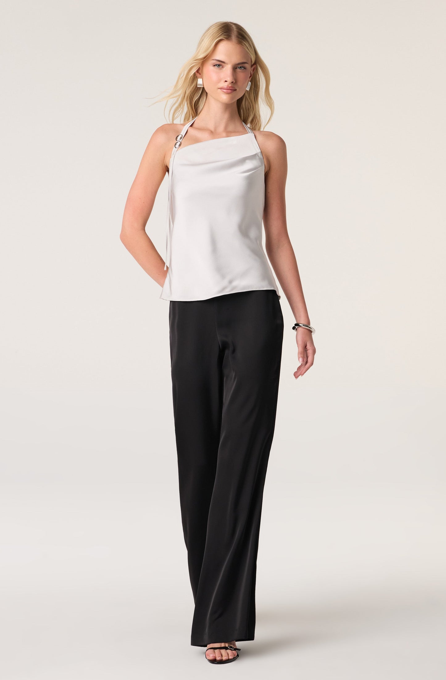 Variel Satin Halter Top