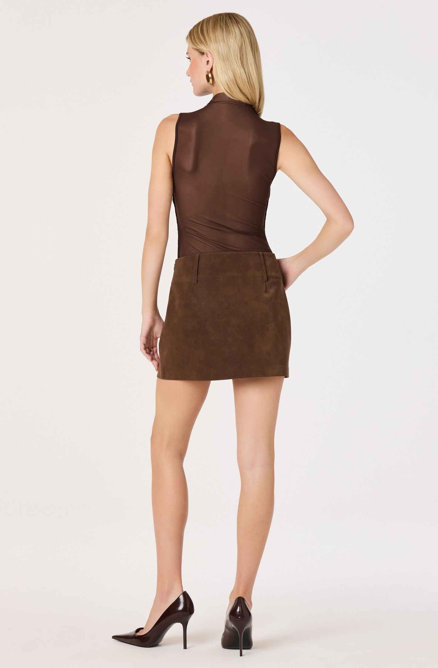 Shaina Layered Mesh Cowl Neck Top