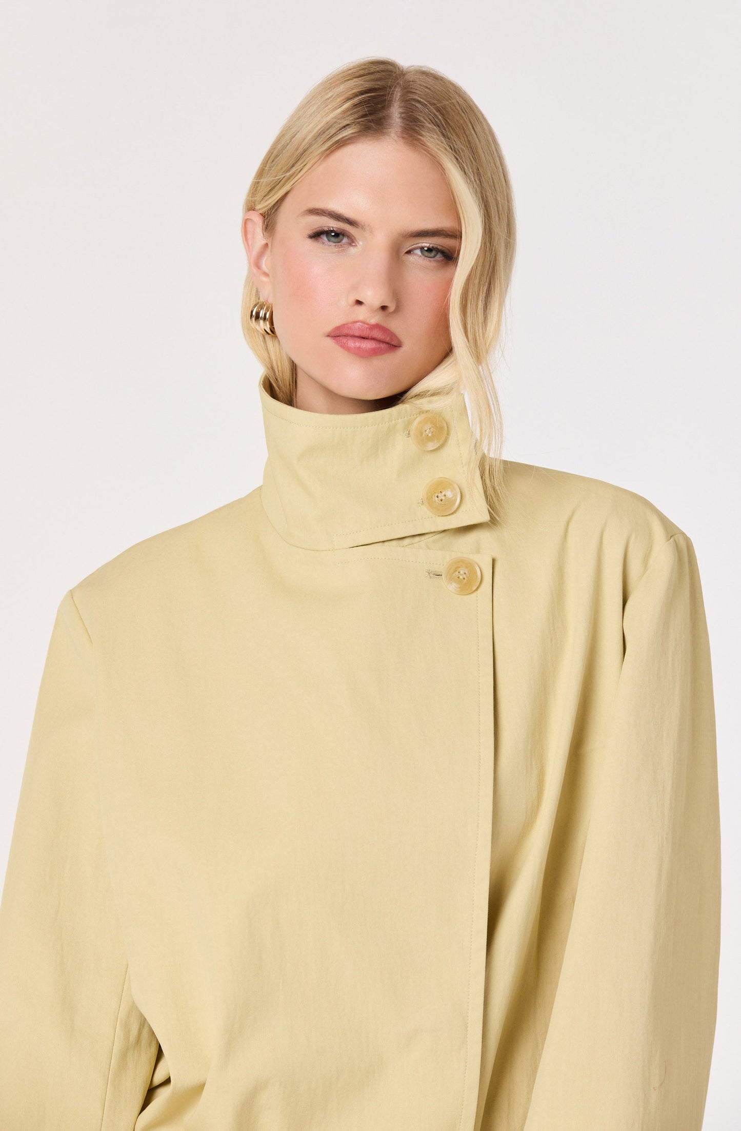 Theo Funnel Collar Belted Jacket