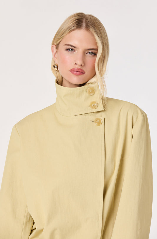 Theo Funnel Collar Belted Jacket