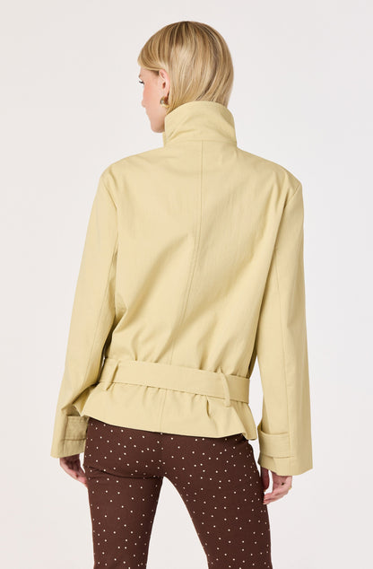 Theo Funnel Collar Belted Jacket