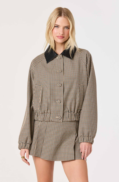 Billie Gingham Bomber Jacket